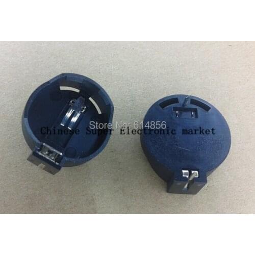 10PCS CR2032 2032 Battery Button Cell Coin Holder Socket Case Black