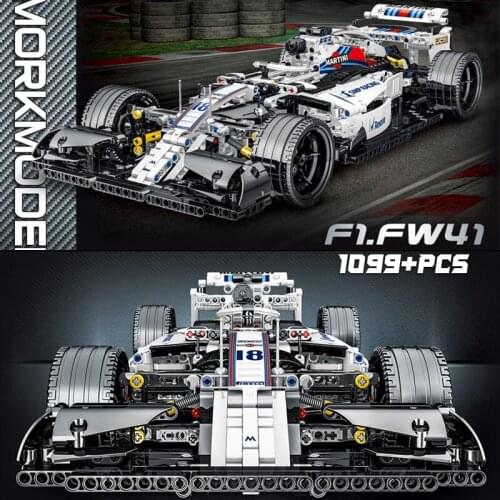 1099PCS Simulation Formula F1 Racing Car Model Building Blocks Bricks Technical Series Creator Car Toys Kids Birthday Boys Gifts