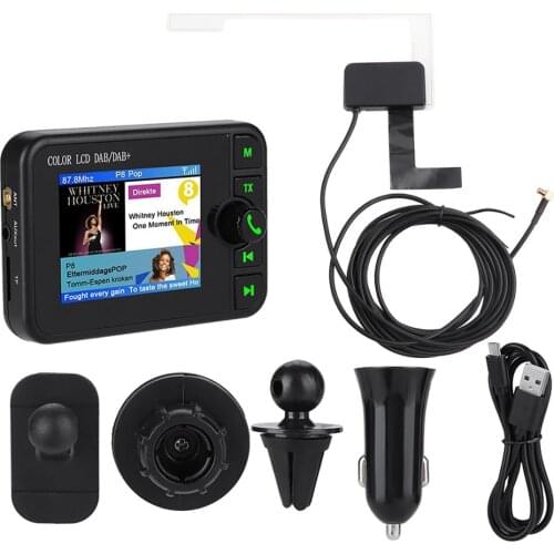 2.4in Color LCD Car DAB Radio 170-240MHz DAB/87.5-108MHz FM Car Digital DAB Radio Bluetooth TF Card Digital Radio Receiver