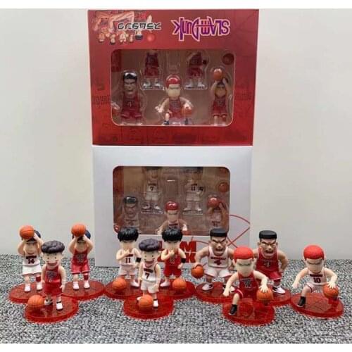 5pcs/set SLAM DUNK Anime Figure Sakuragis Gang Figure Sakuragi Hanamichi Kaede Rukawa PVC Action Figure Collectible Model Toys
