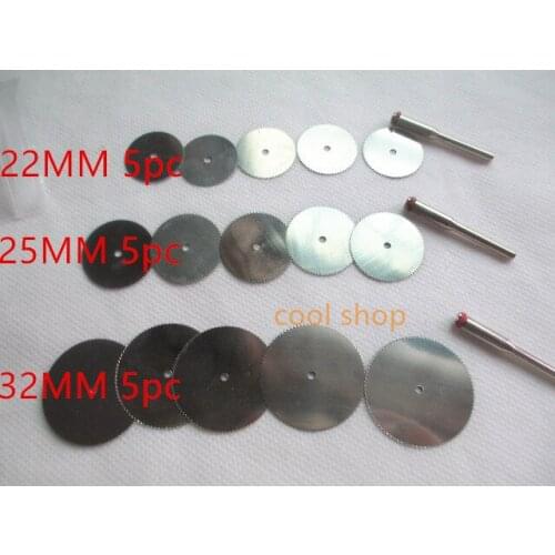 15Pcs 32mm 25mm 22mm Circular Saw Blade Cutting Tools for Woodworking Tools Cut Off Steel Cutting Disc for Dremel Rotary Tool