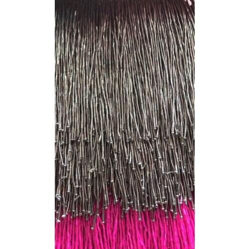 ZH-92910 high quality 15cm beaded Fringe Ribbon Trim Fringe Tassel Lace Trim for party dress decoration