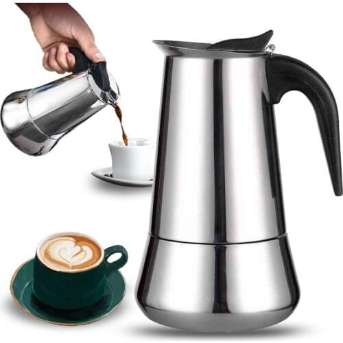 Stainless Steel Coffee Pot Espresso Latte Percolator Stove Coffee Maker Pot Percolator Drink Cafetiere Stovetop Kitchen Tool