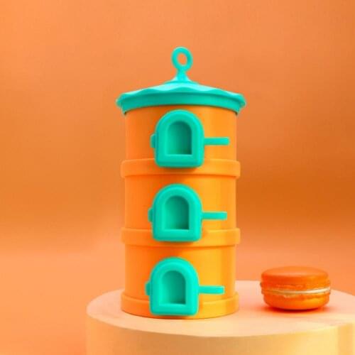 120ML Milk Powder Box Three Independent Grids Anti-leakage Matte Texture Baby Fruit Snack Container Kids Food Dispenser Bottle