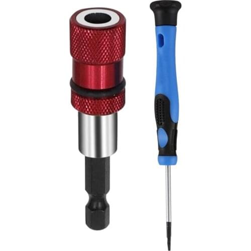 Antislip Handle Magnet Tip Security Torx Screwdriver with 1/4 Hex Shank Electric Drill Magnetic Screwdriver Bit Holder
