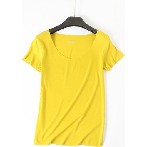 MRMT 2021 Brand New Summer Womens T-shirt V-neck Bottom Shirt Seamless Large T-shirt for Female Short Sleeve Tops T-shirt