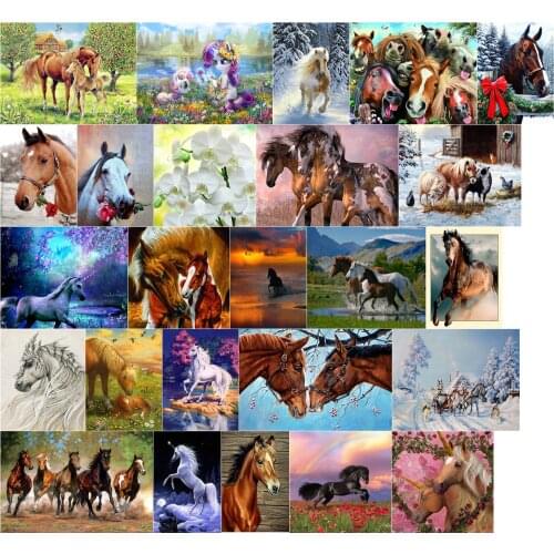 Horse Landscape Unicorn cross stitch kit people 18ct 14ct 11ct count print canvas stitches embroidery DIY handmade needlework