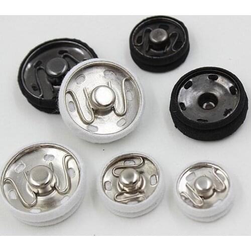 20 Set Metal Fabric Cover Snap Button Fastener Spring Press Studs Button Popper Sewing On Coat ,Jacket Rivet Fabric 12/18/21mm