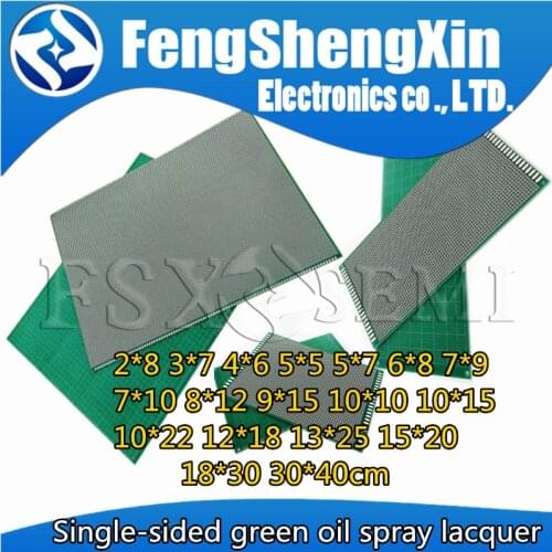 Single Side Prototype PCB green oil spray lacquer PCB 10x15 10x22 12x18 13x25 15x20 18x30 30x40cm