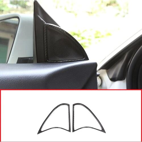 2pcs Carbon Fiber ABS Chrome Door Speaker Frame Trim For Mercedes Benz CLA 200 220 260 W117 C117 2015-2018