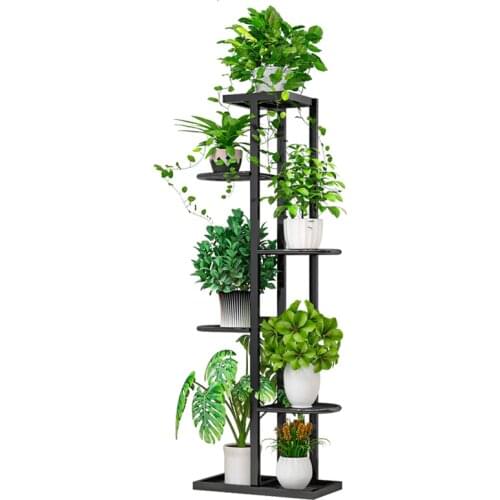 Clearance!\Flower Airs Indoor Multi-storey Iron Art Flowerpot Frame Balcony Shelf Landing Type A Living Room Pylons Botany Frame