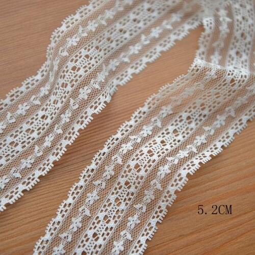 Light beige smooth chemical fiber polyester lace Necklace lace material girl dressing material G841