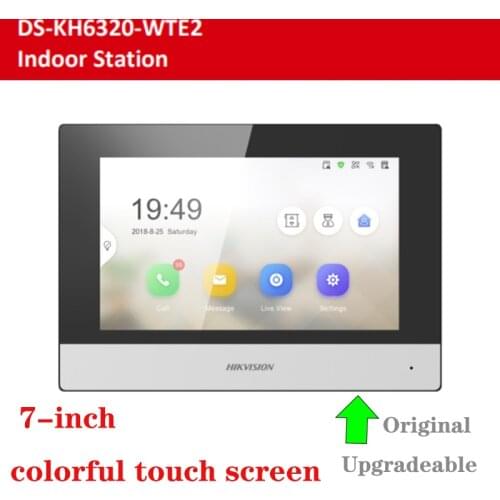 Original international version Multi-Language DS-KH6320-WTE2 2-Wire Indoor Monitor,app Hik-connect,WiFi,Video intercom