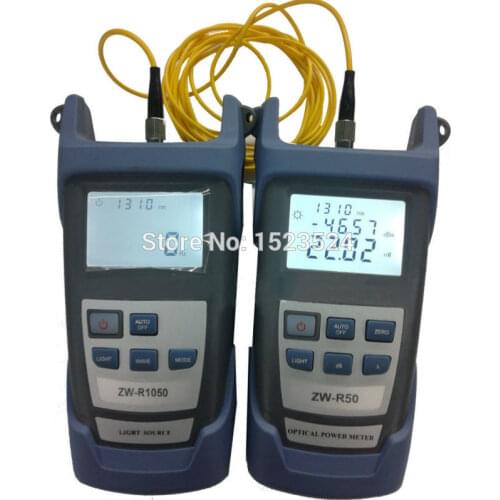 Fiber Optical Multimeter -50~+26dBm Handheld Fiber Optical Power Meter + Fiber Optical Light Source 1310/1550nm