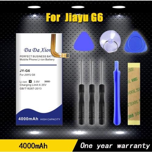 High quality 4000mAh JY-G6 Battery for Jiayu G6 JY-G6 Cell Phone battery