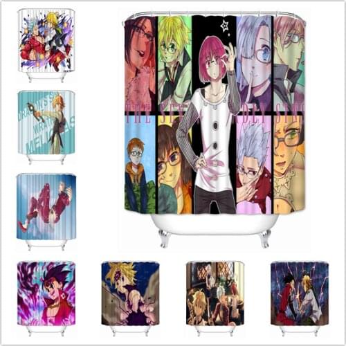 Musife Custom High Quality The Seven Deadly Sins Shower Curtain Waterproof Bathroom Polyester Fabric Bathroom Curtain