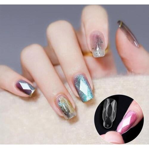 120/48 Pcs 1box Diamond Shape Dual System Easy Form Tips Stencil Extension Cover Polish Mold Full Gel Builder Nail Acrylic V4M5