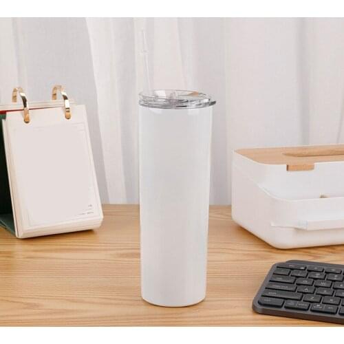 MLGB 2 Straws Thermos Cup Portable Car Water Cup 20Oz Straight Beer Straw Water Cup