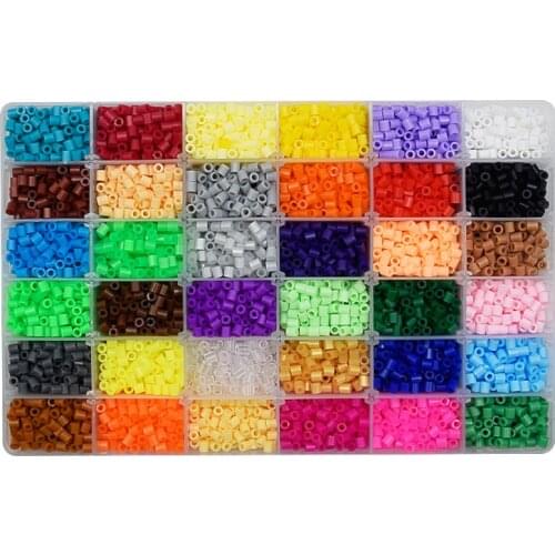 24/72 colors box set hama beads toy 2.6/5mm perler educational Kids 3D puzzles diy toys fuse beads pegboard sheets ironing paper