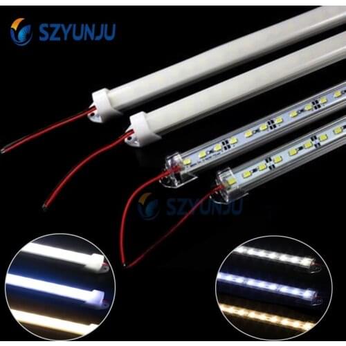 5PCS X 50cm DC12V SMD 5630 36led LED Hard Rigid LED Strip Bar Light Aluminium shell +pc cover LED Bar Light 5630