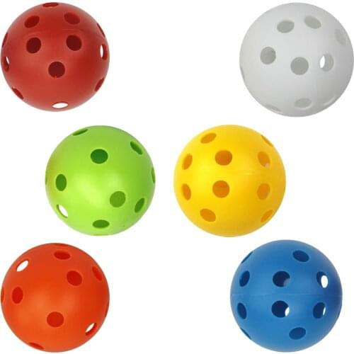 6-Pack Plastic Golf Practice Balls – Hollow Golf Training Balls for Driving Range/ Swing Practice Home Backyard Use