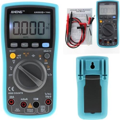 AN860B+ Backlight Digital Multimeter AC/DC Current Voltage Resistance Frequency Temperature ℃/℉ Tester