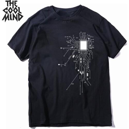 COOLMIND 100% cotton geek print cool men T shirts casual short sleeve o-neck tshirt male summer men t-shirt male mens tee shirts
