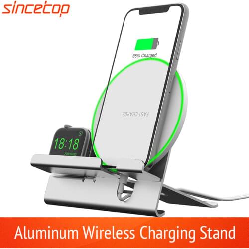 Charger holder For Apple Watch 2 in 1 Fast Wireless Charging Stand For Apple Watch 3/2/1,Aluminum Alloy For iPhone Xs/XS MAX/X/8