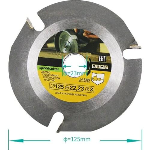 Wood Cutting Disc for Angle Grinder 3 Teeth Circular Saw Blade Wood Carving Hardwood Abrasive Tool Hard Alloy Wood Cutting Disk