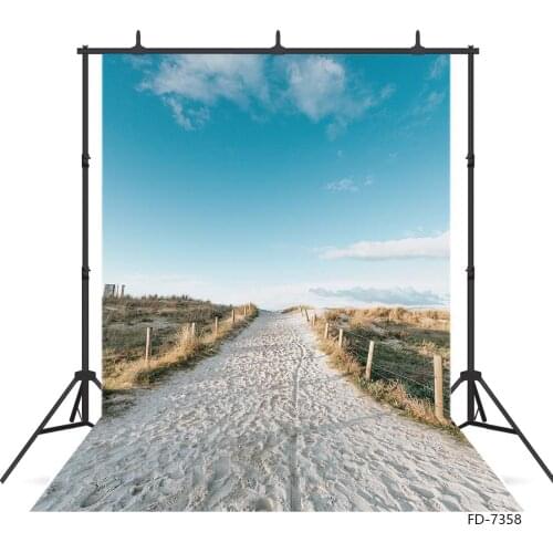 A Path of Sand Plants Photographic Backdrops Photo Studio Vinyl Backgrounds Photography Props for Children Portrait Photobooth