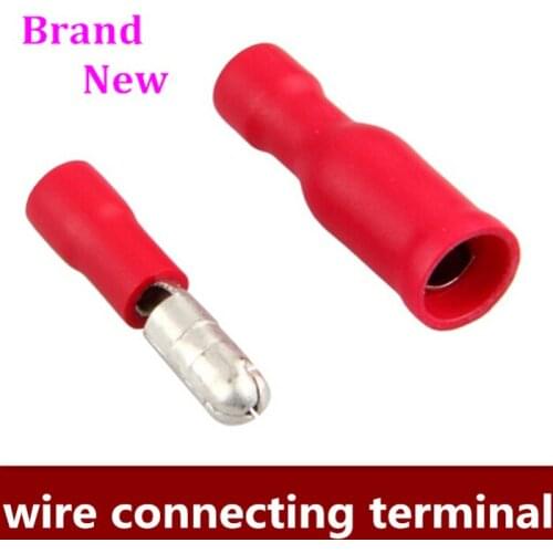 3000PCS/LOT 1500pairs/lot red Bullet Connector Insulated Crimp Terminals for Electrical & Wiring