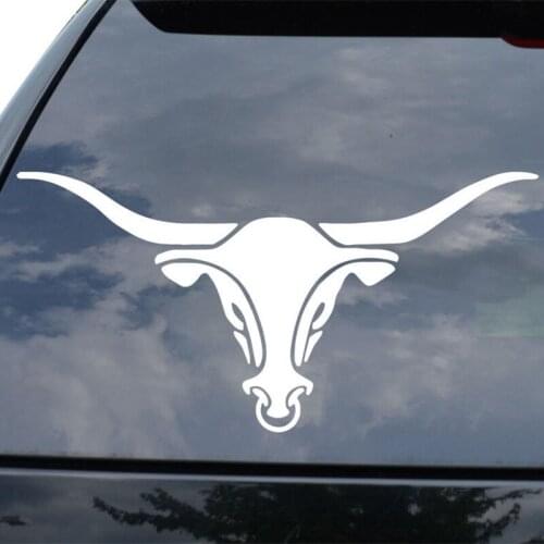 18*9cm Skull Bull Longhorn Cute And Interesting Fashion Sticker Decals Rear Window Car Sticker