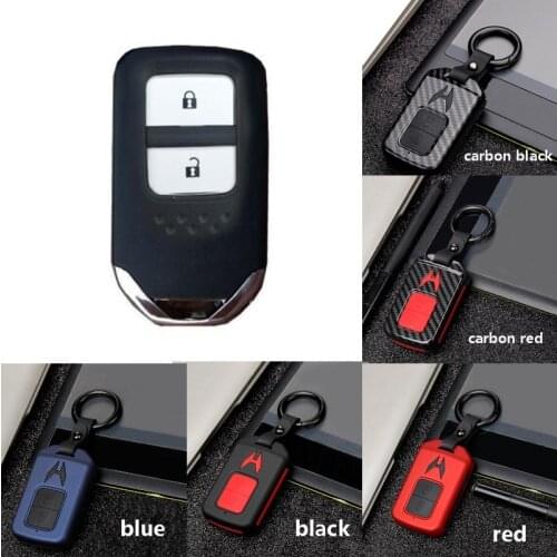 Fashion ABS+Silica gel Carbon fiber Car Remote Key Case Cover For Honda 2016 2017 CRV Pilot Accord Civic Fit Freed
