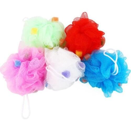 Soft large color bath shower ball sponge back bath flower 30g bathroom cleaning supplies LX2507