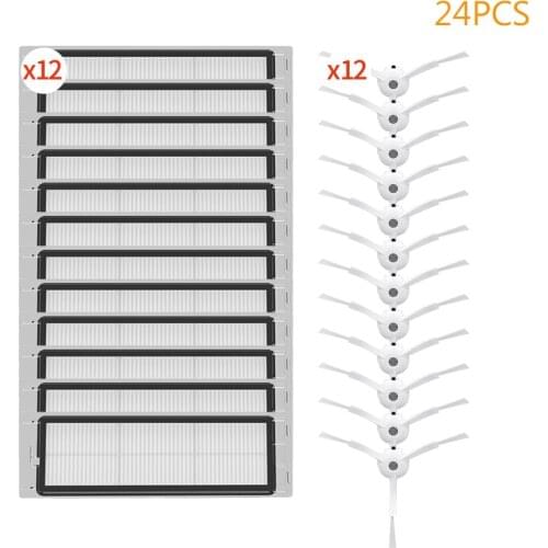 24PCS robot vacuum cleaner filter brush kit accessories for xiaomi mijia 1s 2S Smart sweeper tool roborock s50 s6 s51 s55 parts
