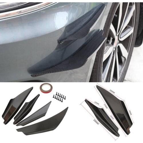 NEW-1 Set Car Modified Front Bumper Sports Air Knife Universal Car Front Bumper Spoiler Vehicle Splitter Fin Accessories