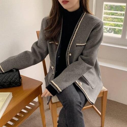 New Winter Coat Womens Oversize Fashion Cashmere Wool Coats Outerwear Female Short Thickening Warm Woolen Overcoat Women Trench