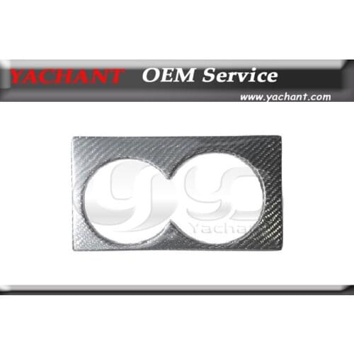 Full Carbon Fiber Interior Console Cover Trim Fit For 2008-2014 R35 GTR GTR35 GT-R CBA DBA Center Console Cup Holder Cover Trim