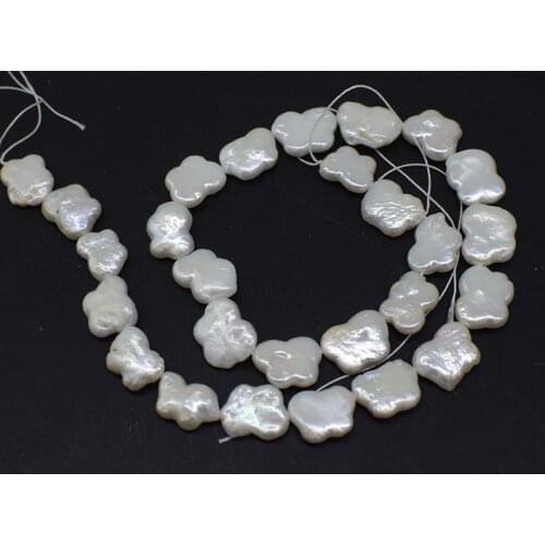 Freshwater pearl white butterfly pearl13-14mm FPPJ wholesale nature for DIY jewelry loose beads 38cm