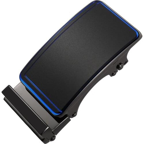 Black Blue Belt Buckle For Ratchet Cow Leather Automatic Buckle Belts No Holes For Men 3.5cm Width Clothing Belt Buckle