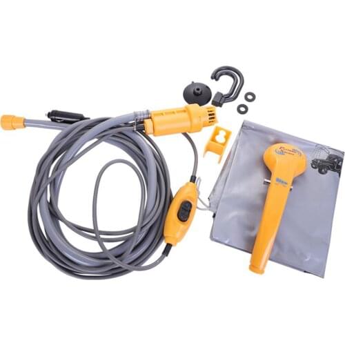 Car Washer DC 12V Battery Powered Handheld Portable Outdoor Camping Shower Portable Car Shower Set pump pressure Shower Head