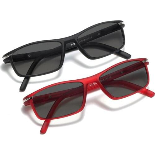 Elbru Retro Square Frame Sunglasses Fashionable Black Smooth Elastic Mirror Leg Sunshade Ultraviolet-proof Sunglasses UV400