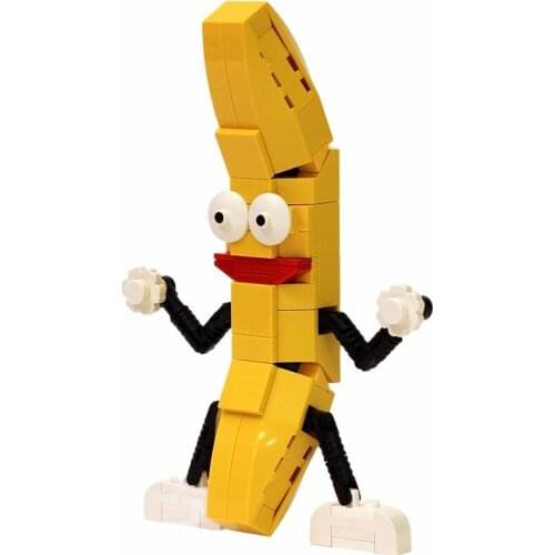 Dancing Yellow Banana Mini Blocks Funny novelty View fruit Interactive Assemble Toys Brinquedos Movie Collection new