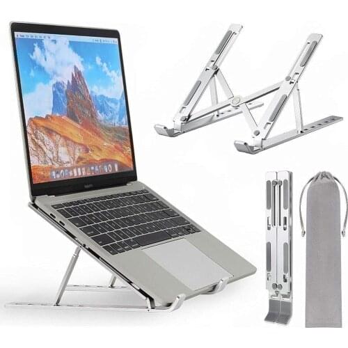 XMXCZKJ Universal Phone Holder Folding Computer Holder Adjustable Notebook Stand For Aluminium 10-15.6 inch Tablet Laptop Stand
