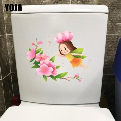 YOJA 22*17.8CM Creative Fairy Flower Branch Girl Bedroom Wall Sticker Decal Home WC Toilet Decor T1-0531