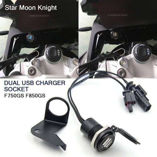 For BMW F750GS F850GS F 750 GS 850 Motorcycle Dual USB Charger Power Adapter Cigarette Lighter Socket waterproof Plug Socket