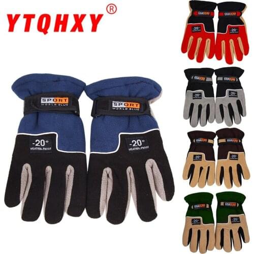 1 pair Fishing Gloves winter Cold protection Thick for men women fishing equipment accessories work gloves
