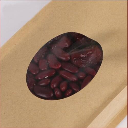 10*22+6 500pcs kraft paper Organ bags with window for gifts sweets and candy food tea jewelry retail package paper bag