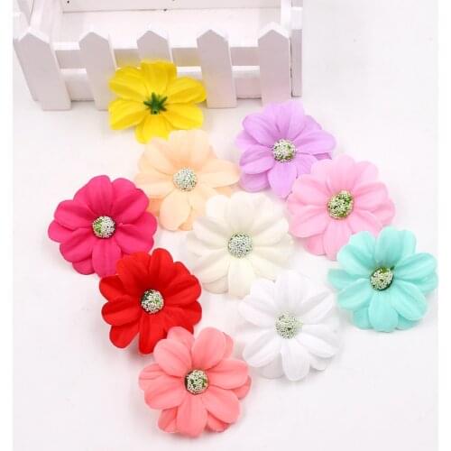 10pcs Silk Small Chrysanthemum Artificial Flower Wedding Home Decorative Diy Wreath Sheets Handmade Flower Flower Decoration