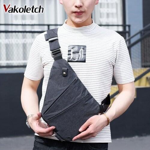 2020 New Arrival Casual Man Sling Canvas Chest Bag Multifunctional Small Male Crossbody Bags Fashion Shoulder Bags KL127